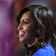 First lady Michelle Obama speaks on the first day of the Democratic National Convention at the Wells Fargo Center in Philadelphia on July 25, 2016.
ROBYN BECK/AFP/Getty Images